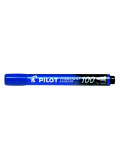   PILOT Alkoholos marker, 1 mm, kúpos, PILOT "Permanent Marker 100", kék