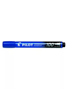   PILOT Alkoholos marker, 1 mm, kúpos, PILOT "Permanent Marker 100", kék