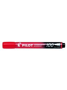   PILOT Alkoholos marker, 1 mm, kúpos, PILOT "Permanent Marker 100", piros