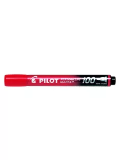   PILOT Alkoholos marker, 1 mm, kúpos, PILOT "Permanent Marker 100", piros