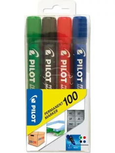   PILOT Alkoholos marker, 1 mm, kúpos, PILOT "Permanent Marker 100", 4 szín