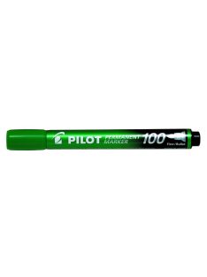   PILOT Alkoholos marker, 1 mm, kúpos, PILOT "Permanent Marker 100", zöld