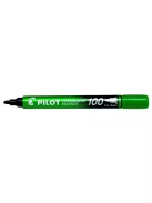 PILOT Alkoholos marker, 1 mm, kúpos, PILOT "Permanent Marker 100", zöld