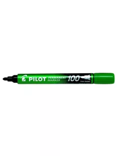  PILOT Alkoholos marker, 1 mm, kúpos, PILOT "Permanent Marker 100", zöld