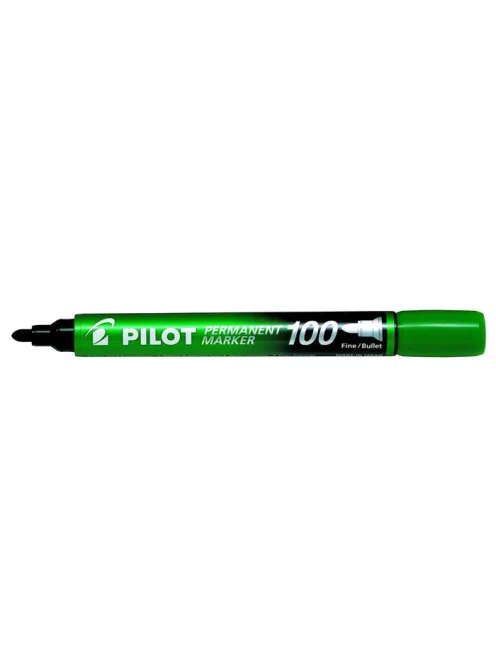 PILOT Alkoholos marker, 1 mm, kúpos, PILOT "Permanent Marker 100", zöld