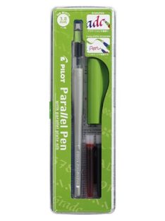   PILOT Töltőtoll, 0,5-3,8 mm, zöld kupak, PILOT "Parallel Pen"