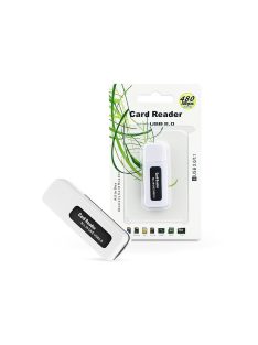   USB memóriakártya-olvasó - Micro SD(adapter) / SDHC/SD / MMC / RS-MMC /         Mini-SD(adapter) / TF(adapter) / XD / MS / MS / MS DUO / MS PRO DUO 2.0 -       fekete/fehér