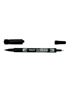   PILOT Alkoholos marker, 0,8/2 mm, kétvégű, PILOT "Twin", fekete