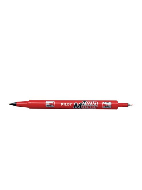 PILOT Alkoholos marker, 0,8/2 mm, kétvégű, PILOT "Twin", piros