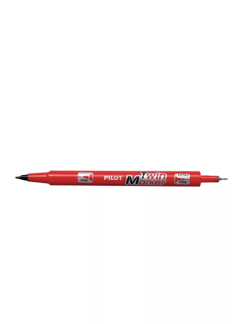 PILOT Alkoholos marker, 0,8/2 mm, kétvégű, PILOT "Twin", piros