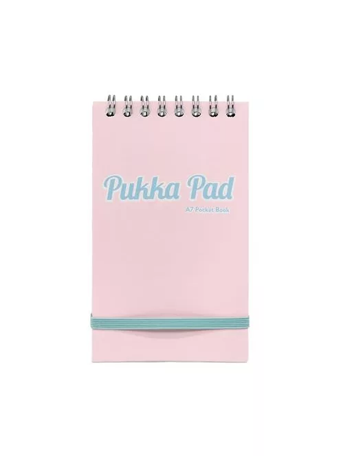 PUKKA PAD Jegyzetfüzet, spirálozott, A7, vonalas, 50 lap, PUKKA PAD "Pastel", vegyes színek