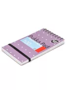 PUKKA PAD Jegyzetfüzet, A7, spirálozott, vonalas, 50 lap, PUKKA PAD "Metallic Pocket Book", vegyes színek