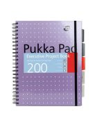 PUKKA PAD Spirálfüzet, A4+, vonalas, 100 lap, PUKKA PAD "Metallic Project Book", vegyes szín