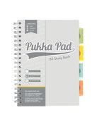 PUKKA PAD Spirálfüzet, B5, PUKKA PAD "Study book", szürke