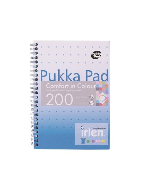 PUKKA PAD Spirálfüzet, A5, vonalas, 100 lap, PUKKA PAD "Irlen Jotta Turquise"