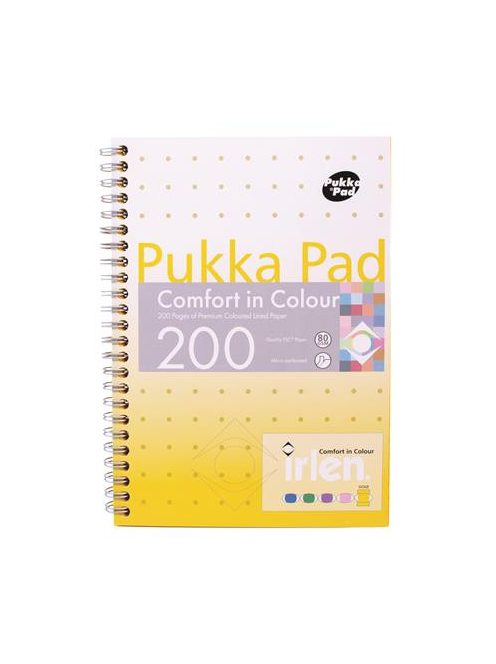 PUKKA PAD Spirálfüzet, A5, vonalas, 100 lap, PUKKA PAD "Irlen Jotta Gold"