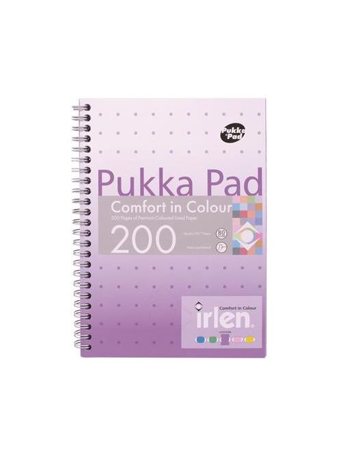 PUKKA PAD Spirálfüzet, A5, vonalas, 100 lap, PUKKA PAD "Irlen Jotta Lavender"