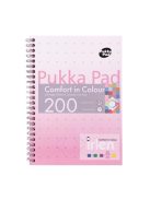 PUKKA PAD Spirálfüzet, A5, vonalas, 100 lap, PUKKA PAD "Irlen Jotta Rose"