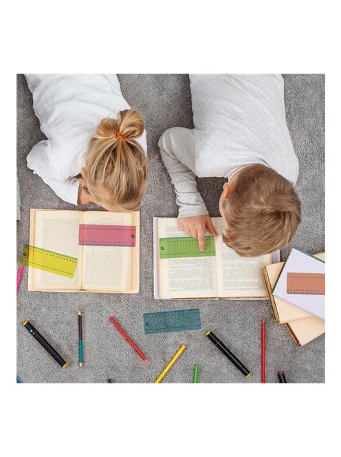 PUKKA PAD Vonalzó készlet, műanyag, 18 cm, PUKKA PAD "Irlen", 5 különböző szín