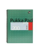 PUKKA PAD Spirálfüzet, A4+, kockás, 100 lap, PUKKA PAD, "Metallic Jotta"