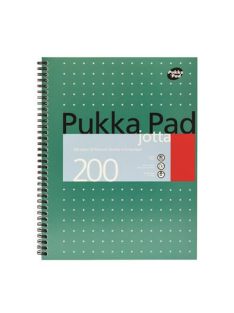   PUKKA PAD Spirálfüzet, A4+, kockás, 100 lap, PUKKA PAD, "Metallic Jotta"