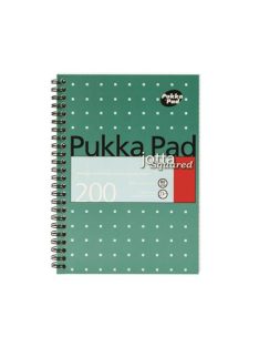   PUKKA PAD Spirálfüzet, A5, kockás, 100 lap, PUKKA PAD, "Metallic Jotta"