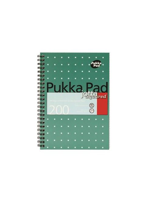 PUKKA PAD Spirálfüzet, A5, kockás, 100 lap, PUKKA PAD, "Metallic Jotta"