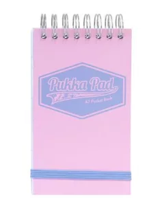   PUKKA PAD Jegyzetfüzet, spirálozott, A7, vonalas, 50 lap, PUKKA PAD "Pastel", vegyes színek