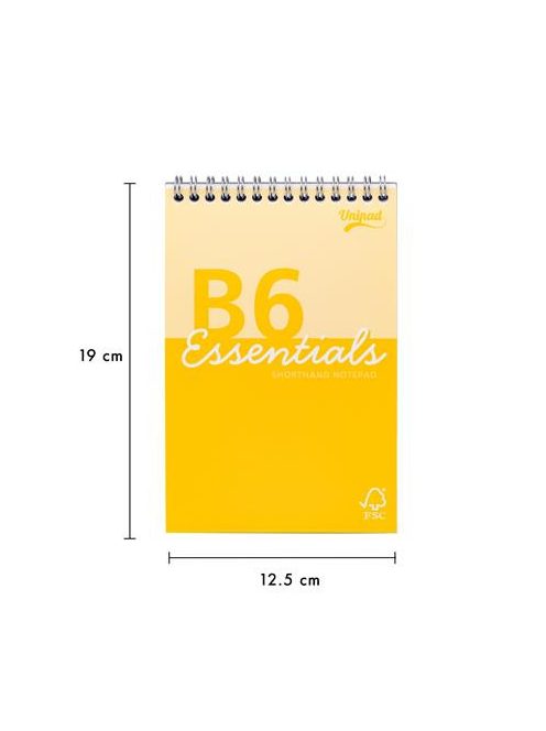 PUKKA PAD Jegyzettömb, B6, vonalas, 80 lap, PUKKA PAD "Unipad Essentials Shorthand", vegyes
