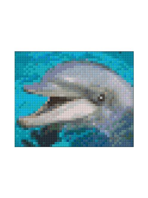 Pixel szett 1 normál alaplappal, színekkel, delfin (801001)