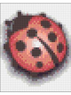   Pixel szett 1 normál alaplappal, színekkel, katica (801033)