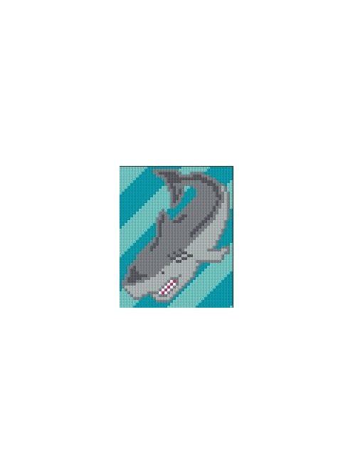 Pixel szett 1 normál alaplappal, színekkel, cápa (801052)