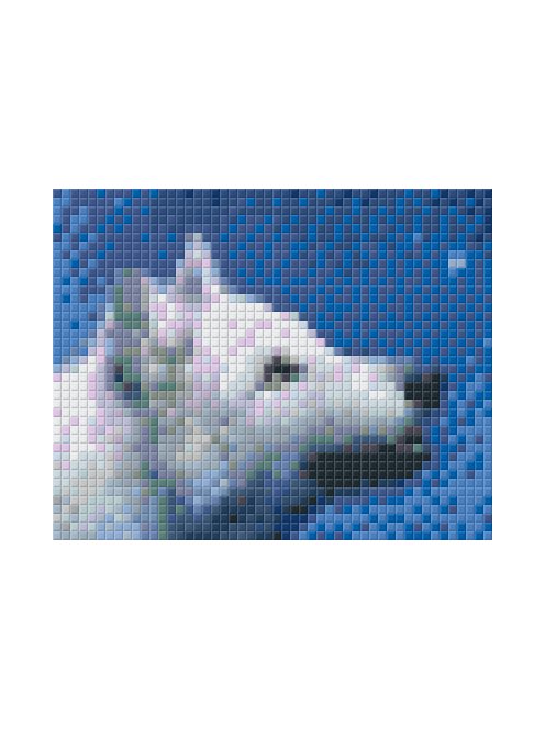 Pixel szett 1 normál alaplappal, színekkel, farkas (801302)