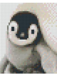   Pixel szett 1 normál alaplappal, színekkel, pingvin (801315)
