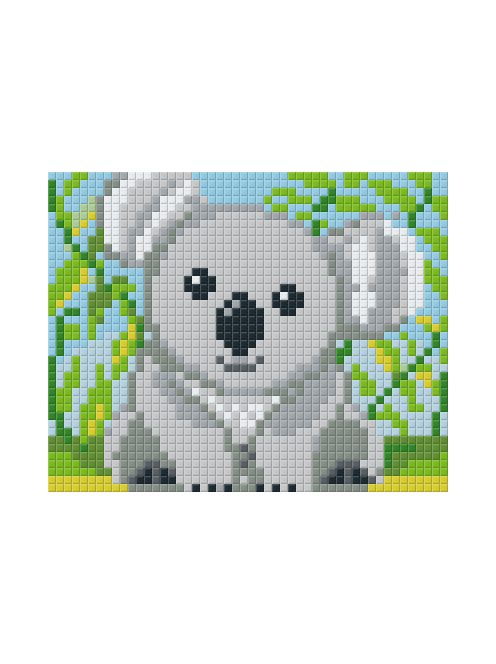 Pixel szett 1 normál alaplappal, színekkel, koala, fekvő kép (801359)