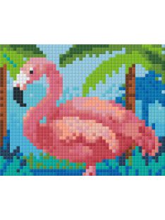   Pixel szett 1 normál alaplappal, színekkel, flamingó (801410)