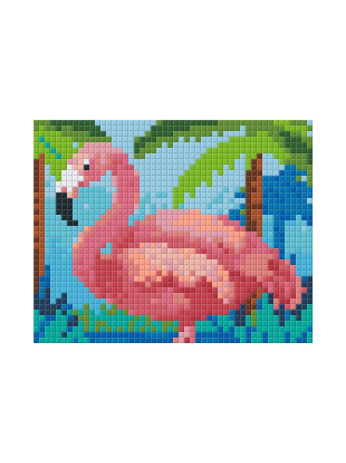 Pixel szett 1 normál alaplappal, színekkel, flamingó (801410)