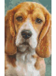   Pixel szett 2 normál alaplappal, színekkel, kutya, basset hound (802092)