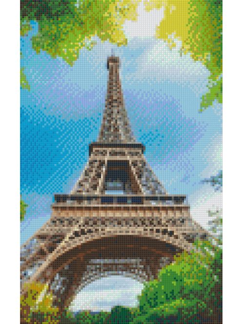 Pixel szett 8 normál alaplappal, színekkel, Eiffel-torony (808098)