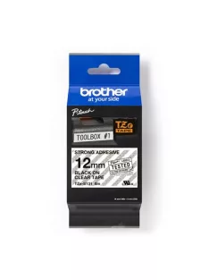   BROTHER Feliratozógép szalag, 12 mm x 8 m, BROTHER, "TZe-131" víztiszta-fekete