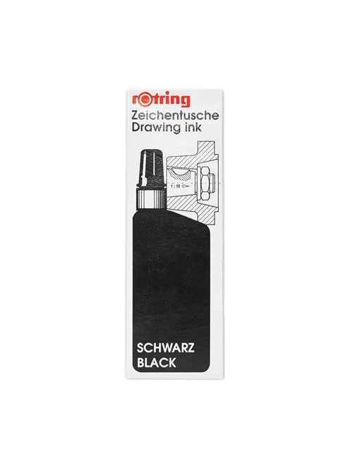 ROTRING Tustinta, 23 ml, ROTRING "Isograph", fekete