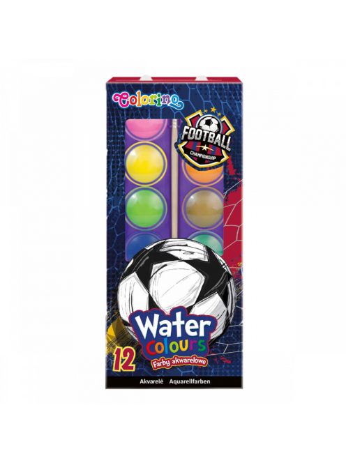 Vízfesték, Futball, ecsettel, 12 szín