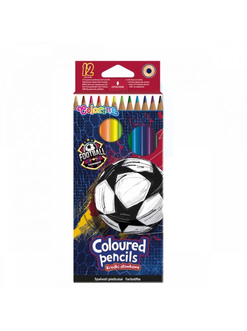 Színes ceruza, háromszögletű, Futball, 12 szín