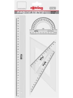 ROTRING Vonalzó készlet, műanyag, ROTRING, víztiszta