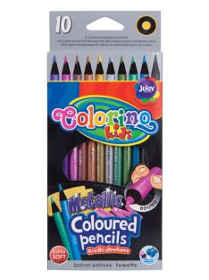 Metál színes ceruza készlet, 10 szín