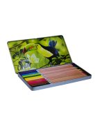 Színes ceruza készlet natur, Artist, kerek, fém dobozban, 12 szín