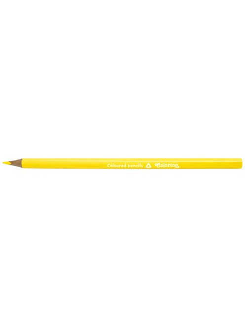 Színes ceruza háromszögletű, sárga - 12 db