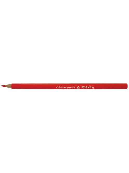 Színes ceruza háromszögletű, piros, piros - 12 db