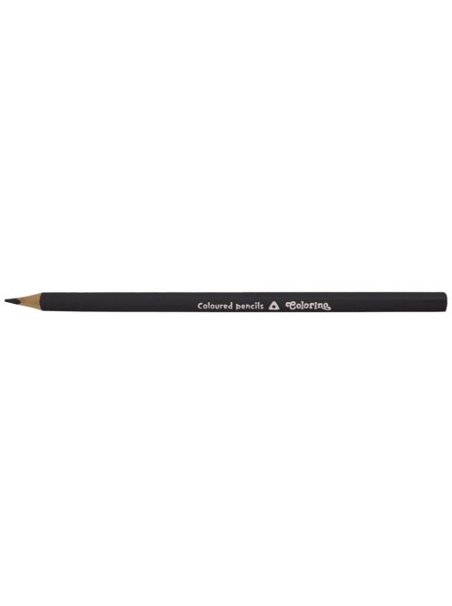 Színes ceruza háromszögletű, fekete, fekete - 12 db