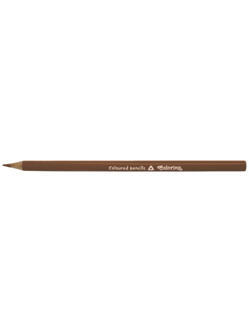 Színes ceruza háromszögletű, barna, barna - 12 db